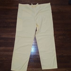 EUC light yellow scrub pants
